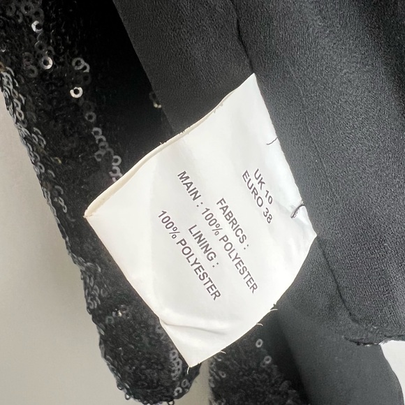 Millie Mackintosh black sequin drape vest. Like new! Size 10. - Picture 7 of 7